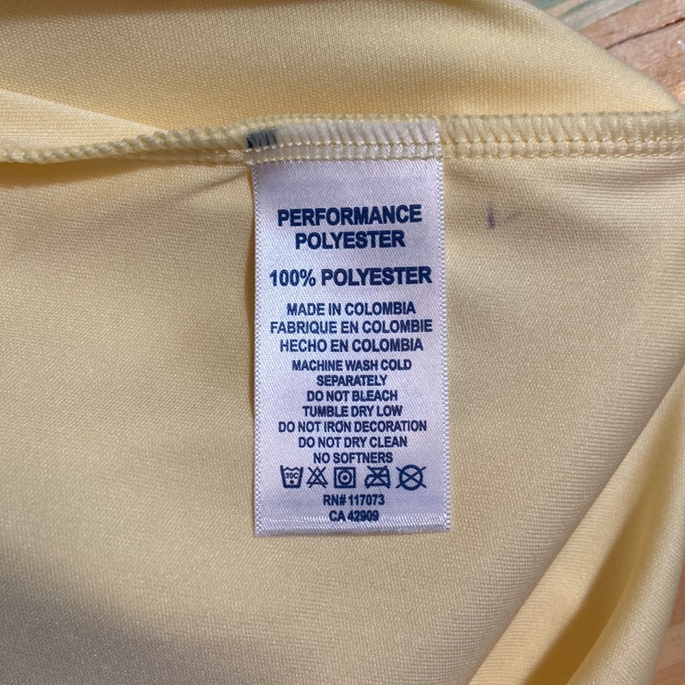 NWT Vapor Apparel ~ Mens Yellow Sun Blocking Shirt - Picture 7 of 7
